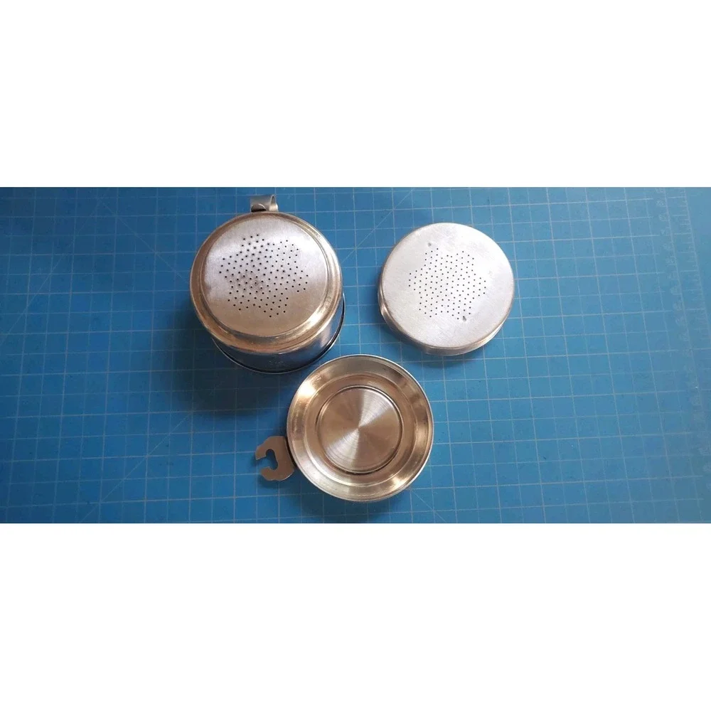 Coffee And Tea Strainer Metal Mini With Lid, Stainless Steel